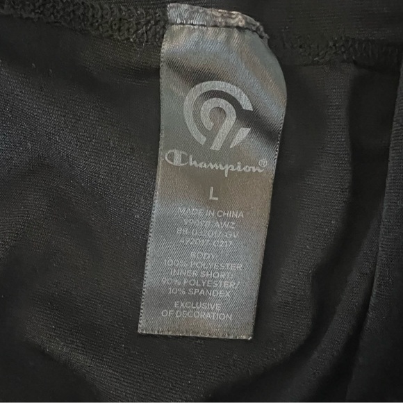 Champion Black Elastic Waist Athletic Running Workout Gym Shorts Size Large - Picture 3 of 7